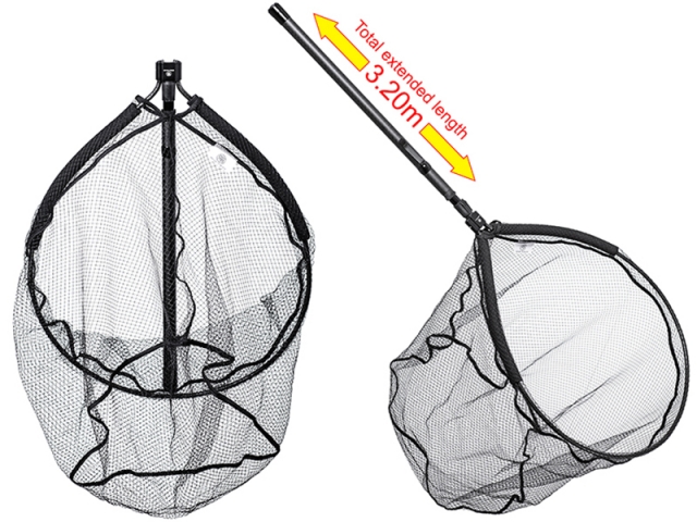 RTB Full Carbon Landing Net Black Telescopic Handle 320cm