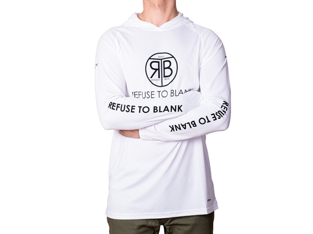 RTB UV Long Sleeve Hoodie UPF 50 Bright White